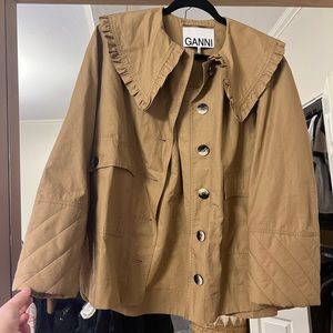 Brown Ganni Quilted Jacket